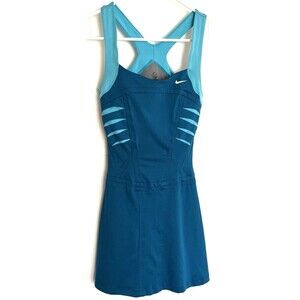 Nike Tennis Dress Womens Size XS Dri-Fit Maria Sharapova Blue Turquoise